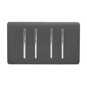 Charcoal Wiring Accessories Trendi Decorative Screwless